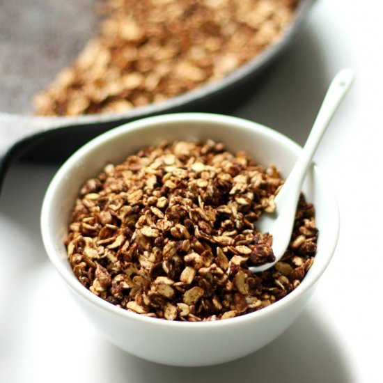 Mint Chocolate Skillet Granola