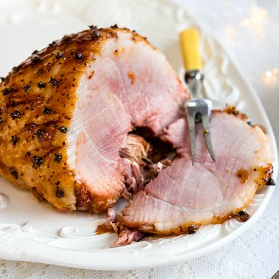 Apricot and Mustard Glazed Ham