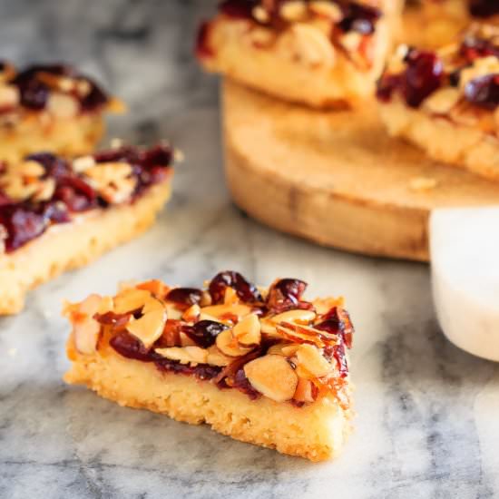 Glazed Cranberry Almond Bars
