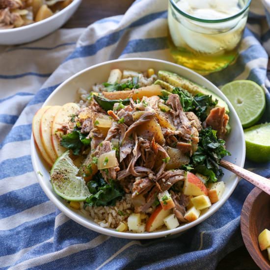 Crock Pot Pulled Pork and Apples