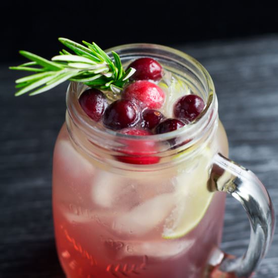 Cranberry + Rosemary Xmas Mule