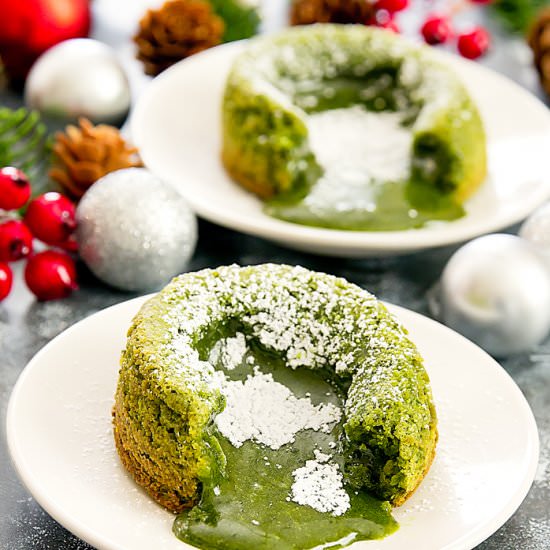 Matcha Molten Lava Cakes