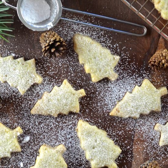 Pine Needle Shortbread Cookies