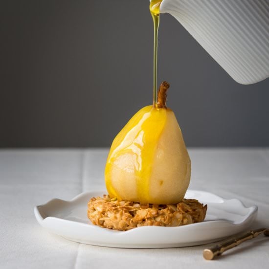 Saffron Poached Pears