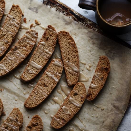 Chai Biscotti w/ Candied Ginger