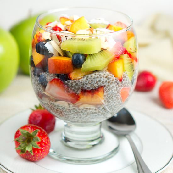 Fruit Chia Pudding Parfait