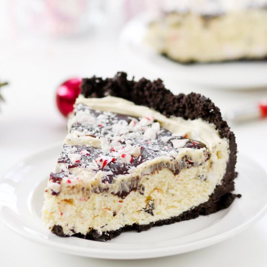 Peppermint Bark Silk Pie