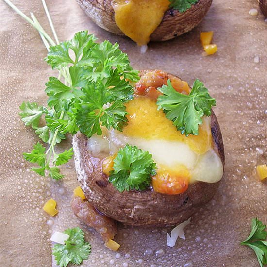 Italian Sausage Stuffed Mushrooms
