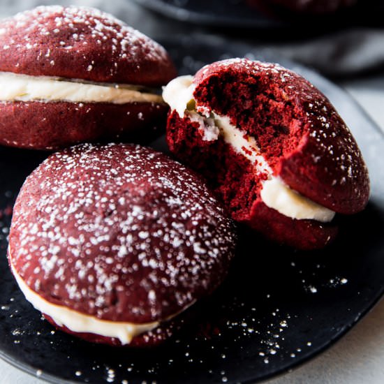 Red Velvet Whoopie Pies