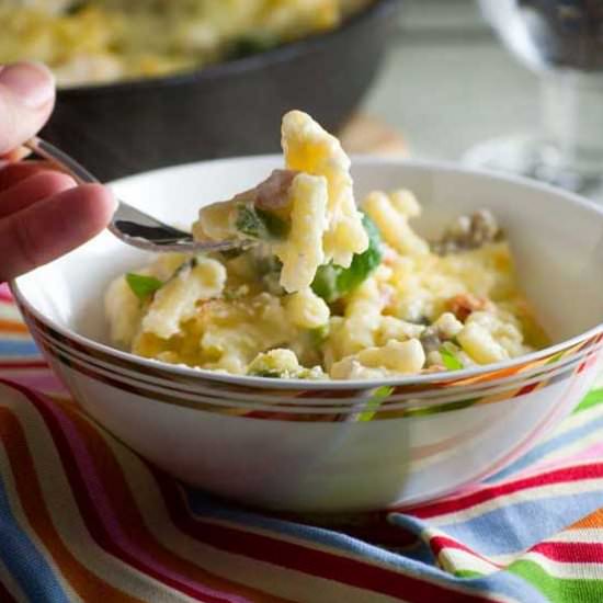Christmas Leftovers Macaroni Cheese