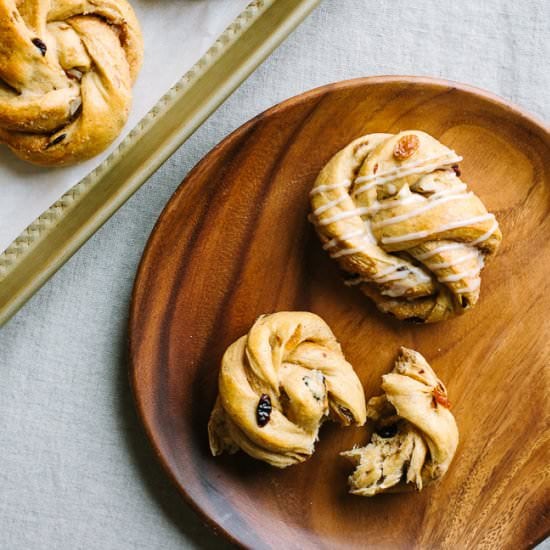 Twisty Stollen Buns