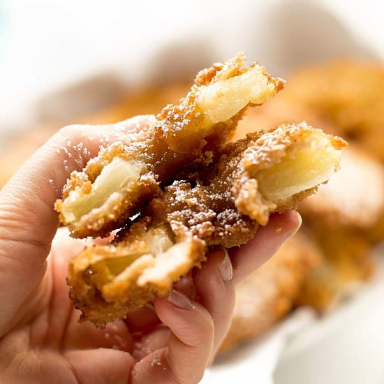 Deep-Fried Crispy Apple Donuts