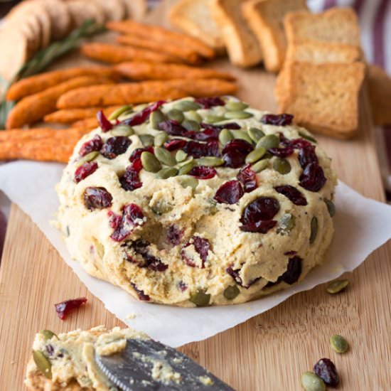 Vegan Lentil Cashew Cheese Ball