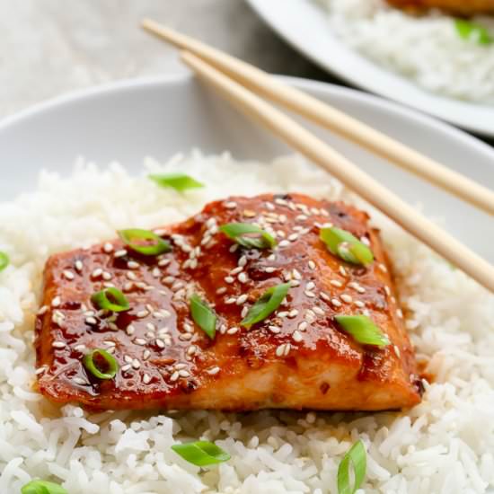 Asian Honey Sriracha Salmon