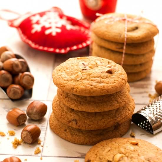 Nutmeg Cookies with Hazelnuts