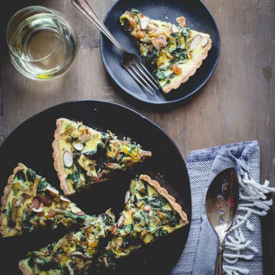 Swiss Chard Tart with Chèvre