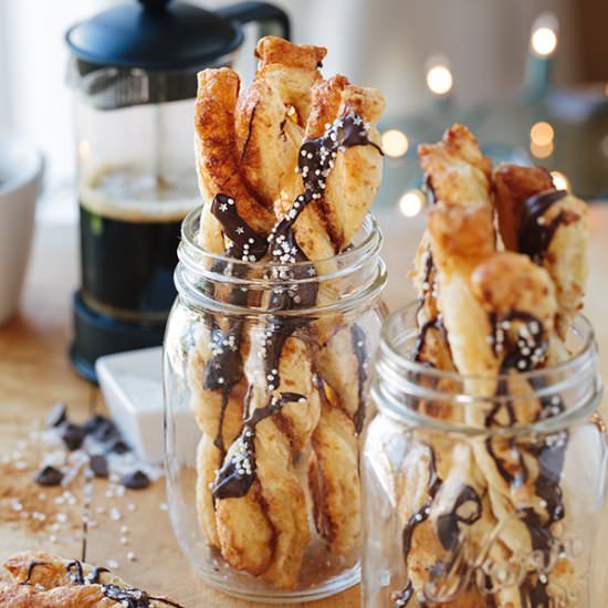 Cinnamon Sugar Puff Pastry Twists