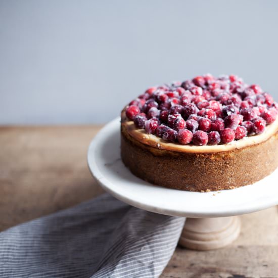 sugared cranberry cheesecake