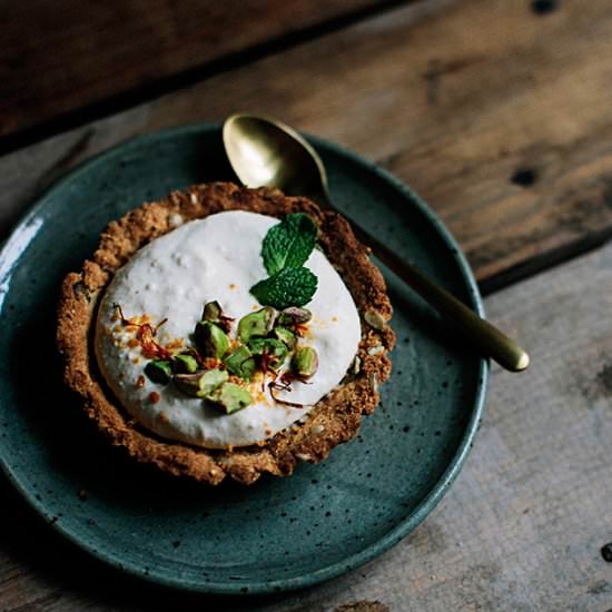 Coconut Tart with Orange Mascarpone