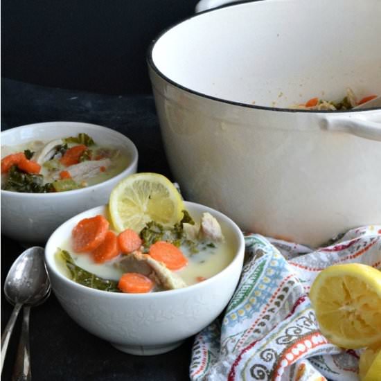 Lemon, Chicken and Kale Soup