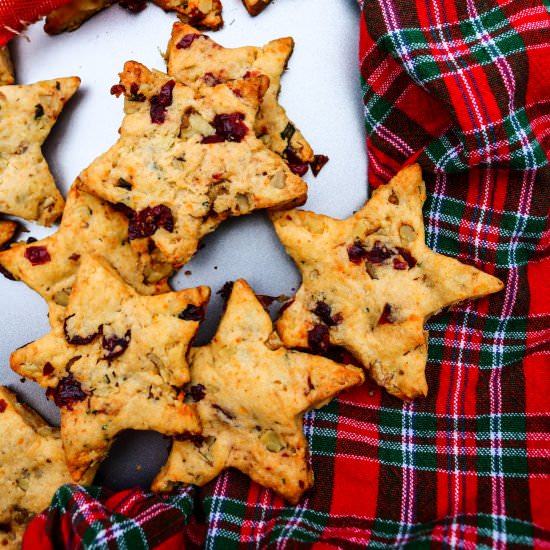 Cheddar Cranberry Walnut Cookies