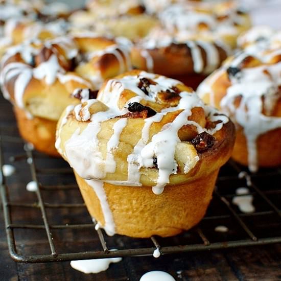Mincemeat & Marzipan Cinnamon Buns