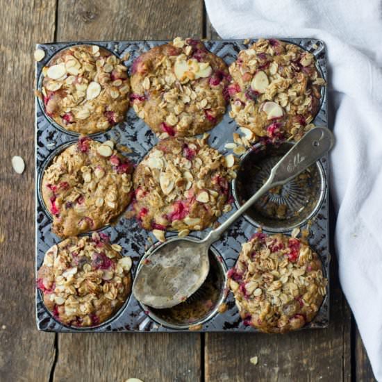 Cranberry, Ginger & Almond Muffins