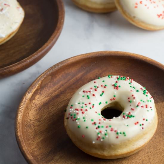 Double Eggnog Doughnuts