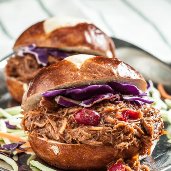 Crock Pot Cranberry BBQ Pulled Pork