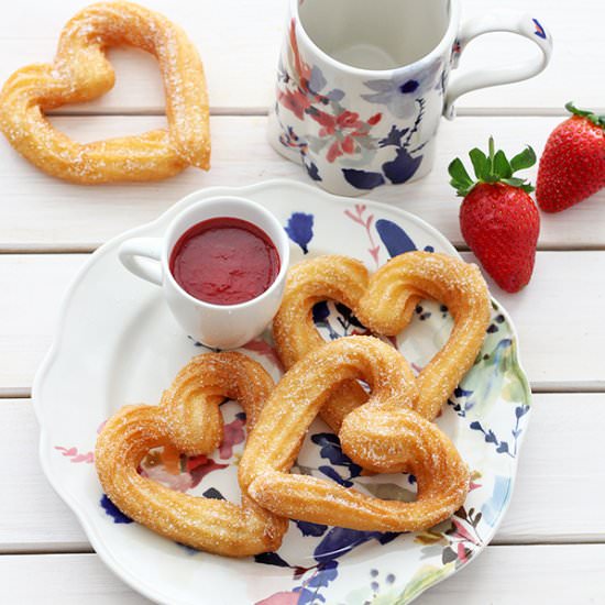 Heart Shaped Churros