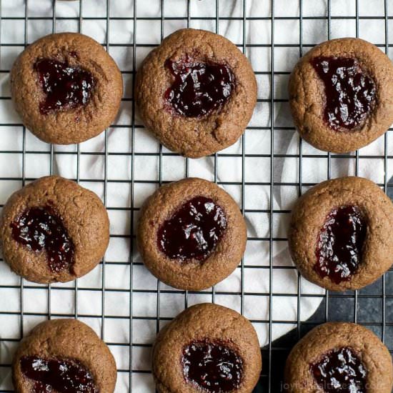 Chocolate Raspberry Thumbprints