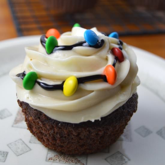 Christmas Lights Cupcakes