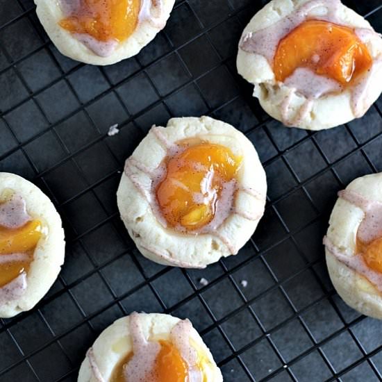 Peach Pie Thumbprint Cookies