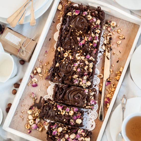 Vegan Paleo Chocolate Hazelnut Tart