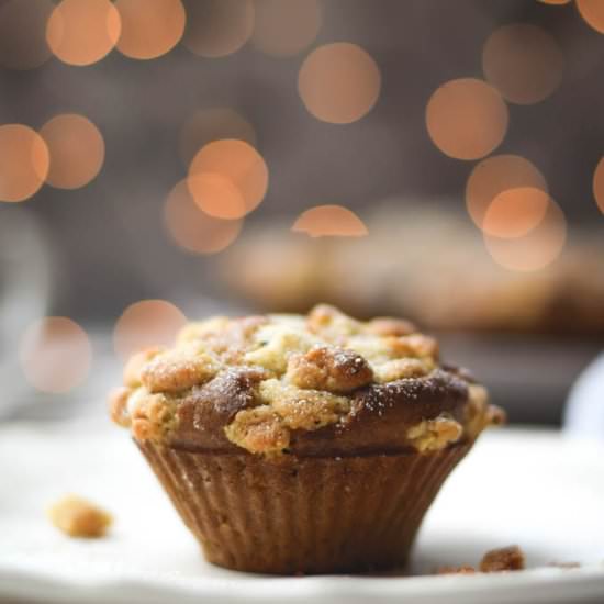 Eggnog Vanilla Bean Streusel Muffin