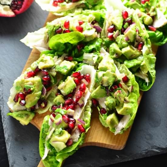 Leftover Turkey Lettuce Boats