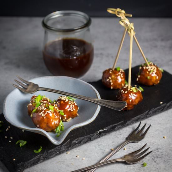 Hoisin-Glazed Cocktail Meatballs