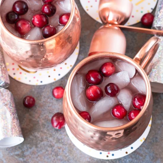 Cranberry Champagne Mule