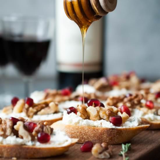Goat Cheese & Walnut Crostini
