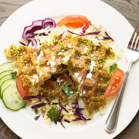 Crispy Falafel Waffles (not fried)