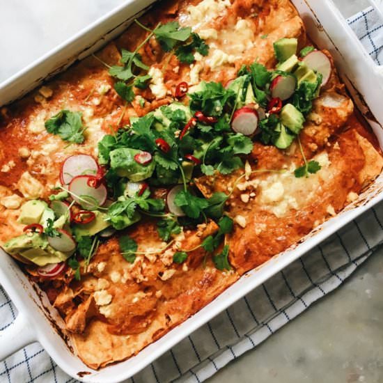 Chicken and Corn Enchiladas