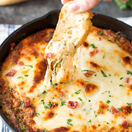 Cheesy Bacon Spinach Dip