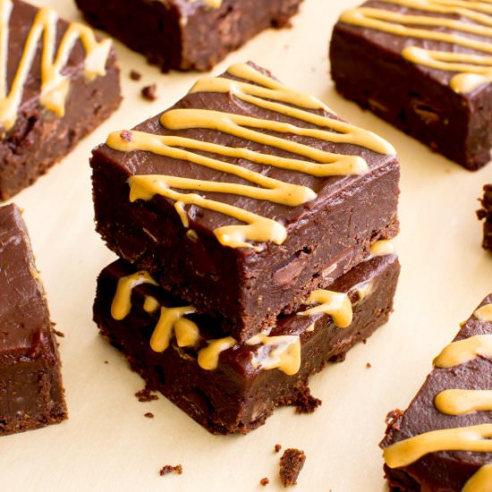 Chocolate Frosted PB Brownies