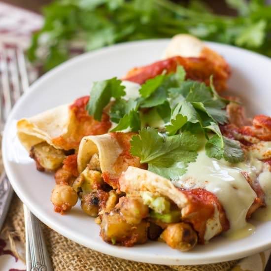 Avocado Breakfast Enchiladas