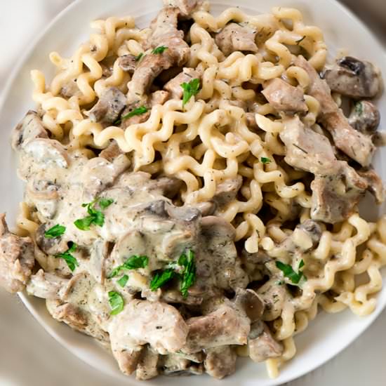 Beef Stroganoff