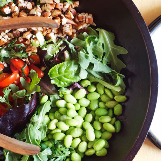 Edamame, Tomato, & Pecan Salad