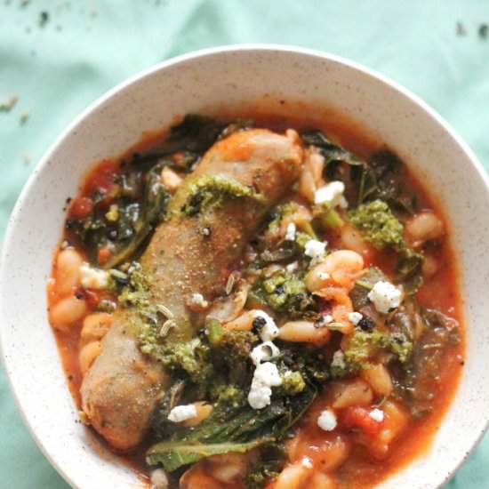 White Bean, Sausage & Kale Stew