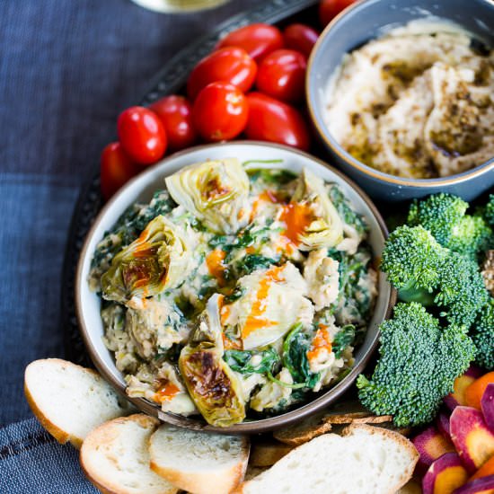 Vegan Artichoke and Spinach Dip