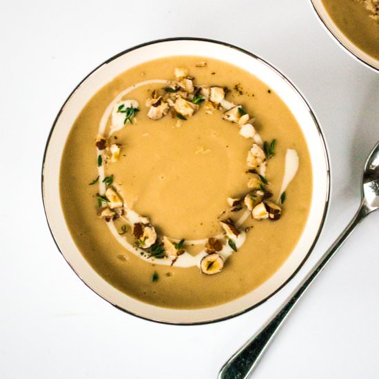 Celeriac & Hazelnut Soup