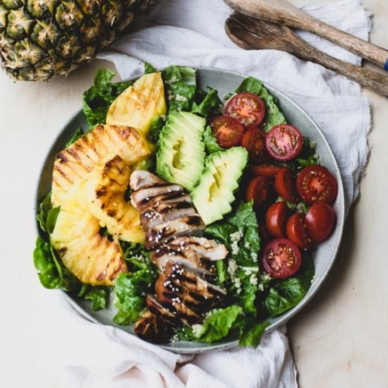 Chicken and Grilled Pineapple Salad